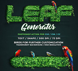 极品PS动作－叶体创造(含PDF图文教程)：Leaf Generator Photoshop Action
